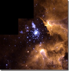 Hubble Space Telescope view of NGC 3603