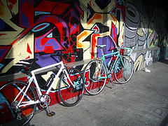 bicycles and graffiti
