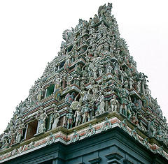 Singaporean temple - a hierarchy of gods