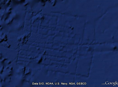 seabed markings on Google Ocean - not actually Atlantis, OK?