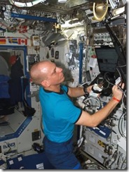 Astronaut on board the International Space Station