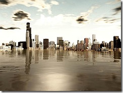 flooded city