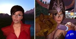 Two different Sarah Palin avatars in Second Life