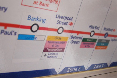 Central Line tube map sticker hack