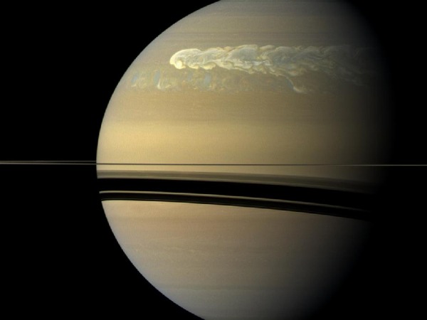 Storm on Saturn - image courtesy NASA